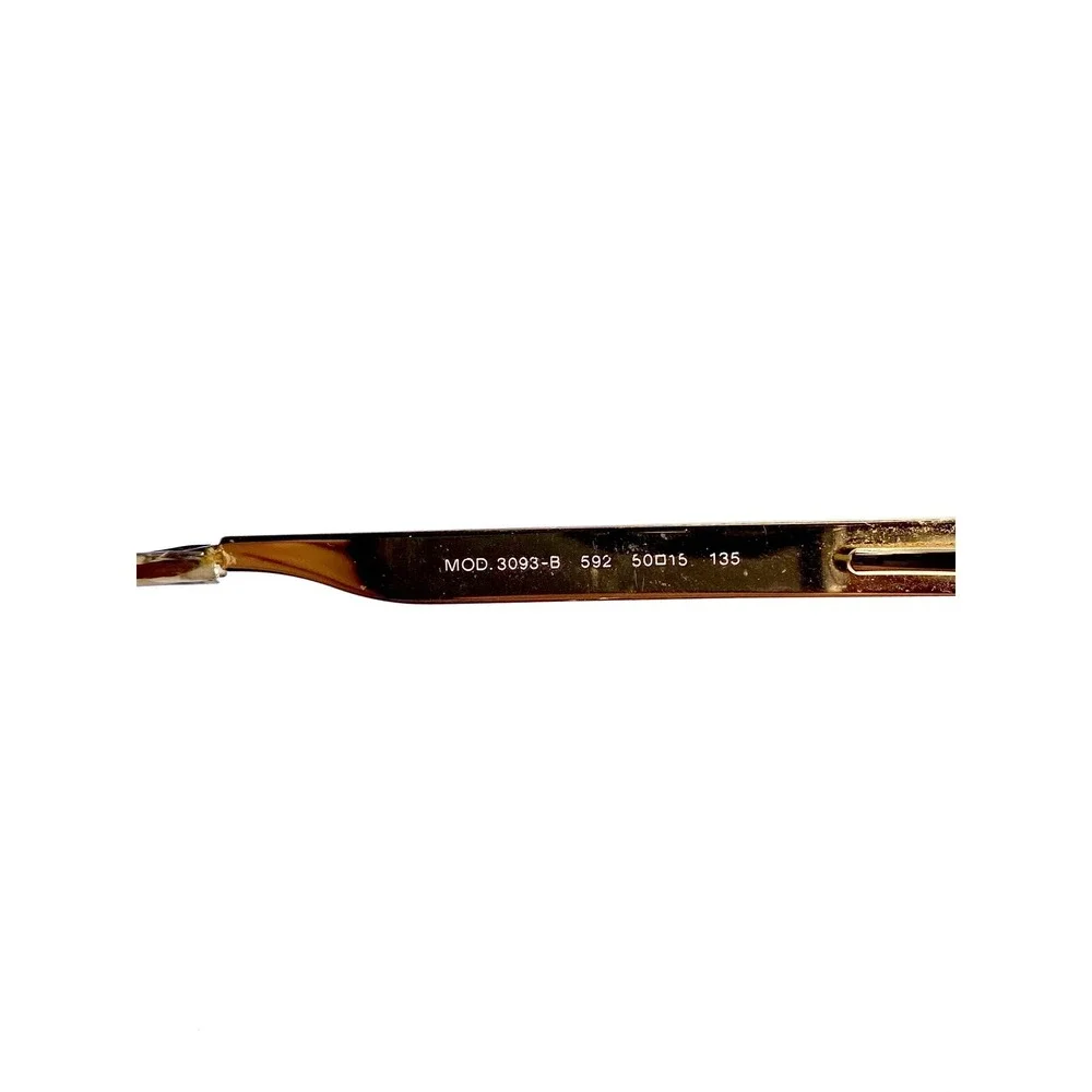 Versace Brown Beige Rectangular Eyeglasses Crystal Greek Key MOD 3093-B 592